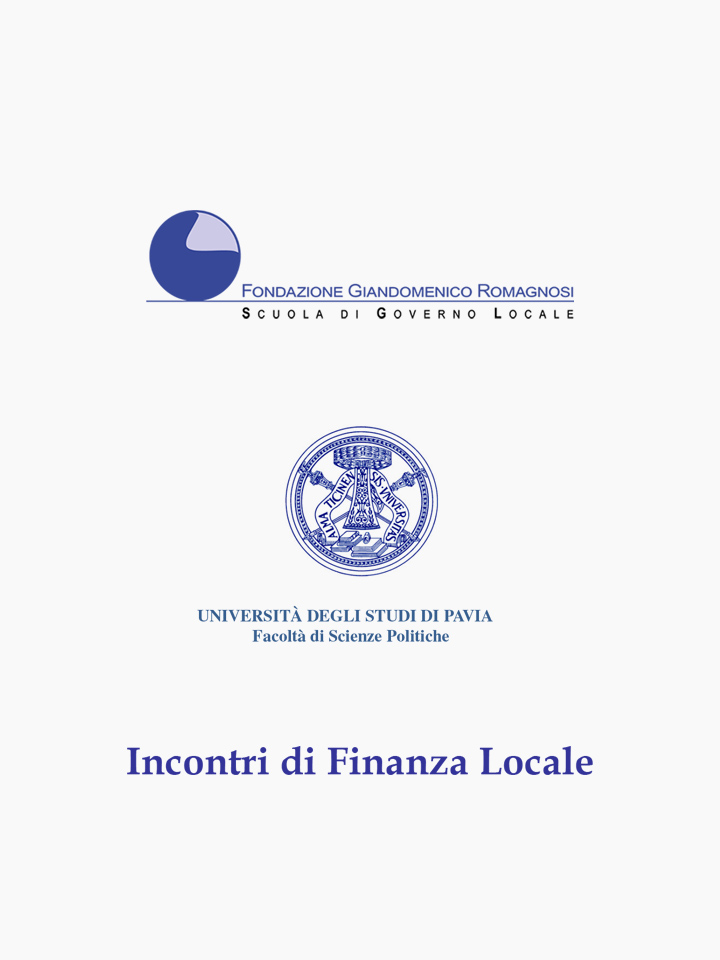 Incontri di Finanza Locale - Corsi di Formazione Fondazione Romagnosi