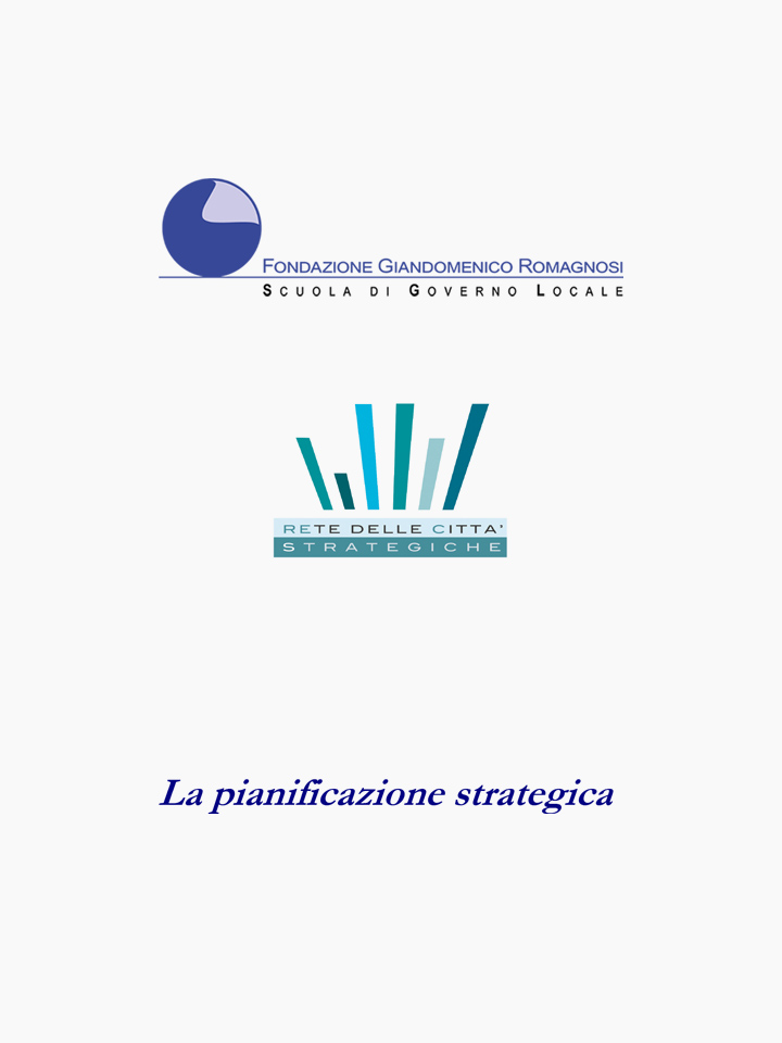 La pianificazione strategica - Corso di formazione Fondazione Romagnosi