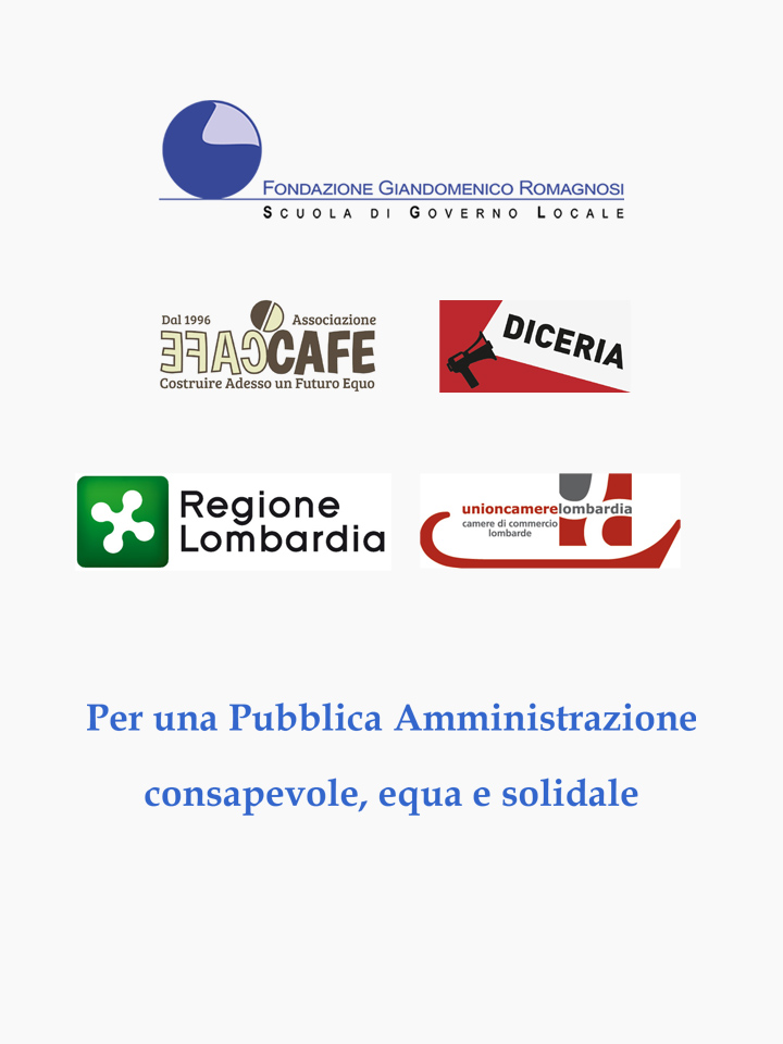 Per una Pubblica Amministrazione consapevole, equa e solidale - Corso di Formazione Fondazione Romagnosi