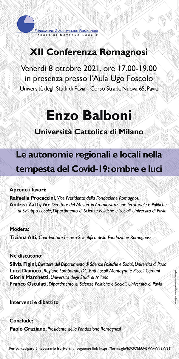 XII CONFERENZA ROMAGNOSI - Fondazione Romagnosi
