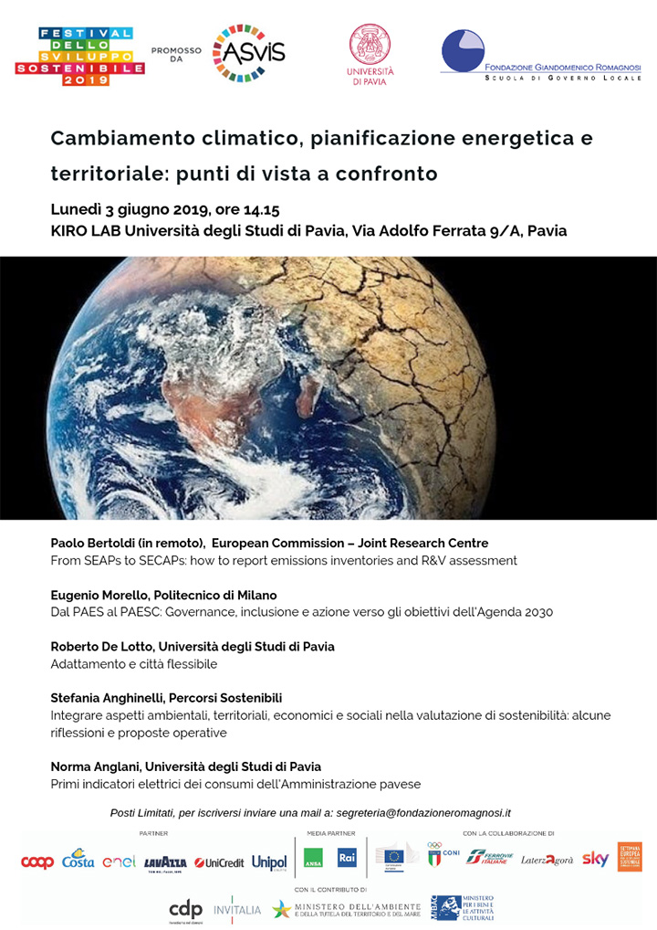 Cambiamento climatico, pianificazione energetica e territoriale: punti di vista a confronto - Convegni e Seminari Fondazione Romagnosi