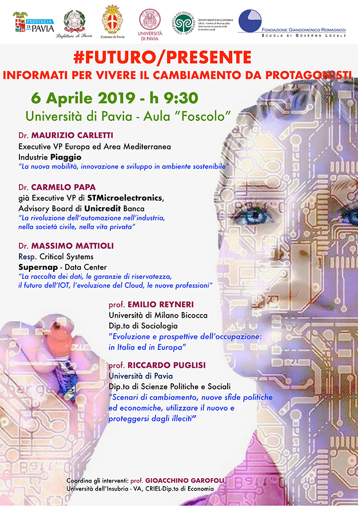 #Futuro/Presente - Informati per vivere il cambiamento da protagonisti - Convegni e Seminari Fondazione Romagnosi