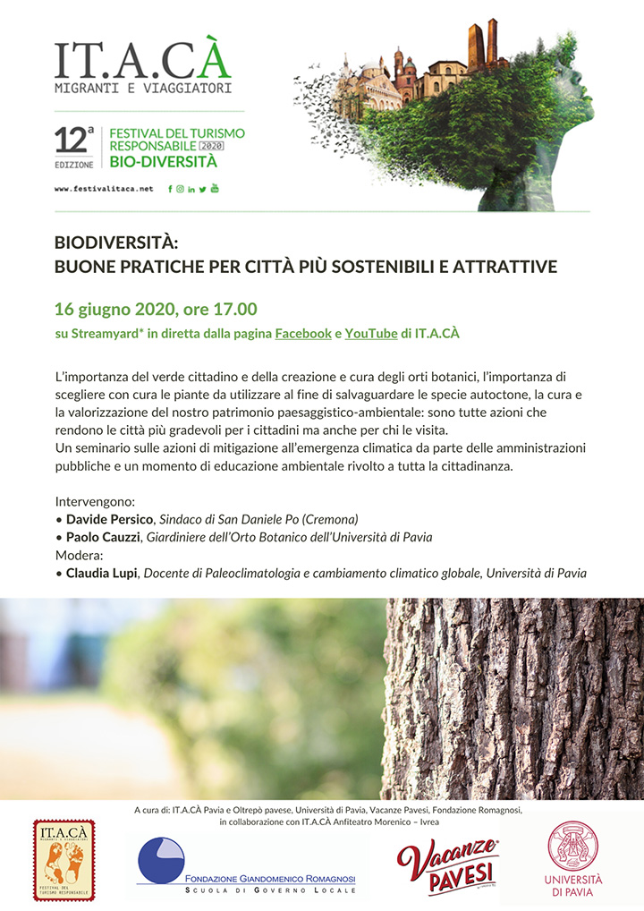 Biodiversità: buone pratiche per città più sostenibili e attrattive - Convegni e Seminari Fondazione Romagnosi