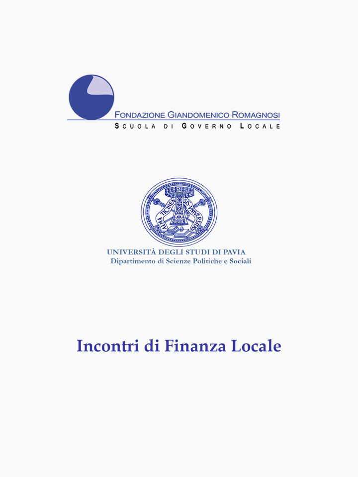 Incontri di Finanza locale - Convegni e Seminari Fondazione Romagnosi