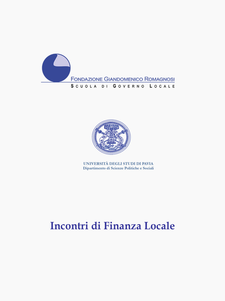 Incontri di Finanza Locale - Convegni e Seminari Fondazione Romagnosi