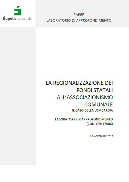 La regionalizzazione dei fondi statali all'associazionismo comunale. Il caso della Lombardia