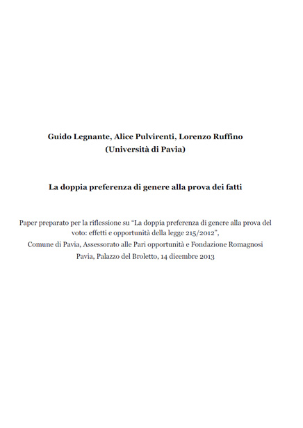 La doppia preferenza di genere alla prova dei fatti