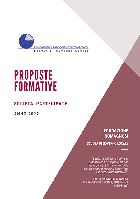 Catalogo proposte formative 2022 per Società partecipate. Fondazione Romagnosi
