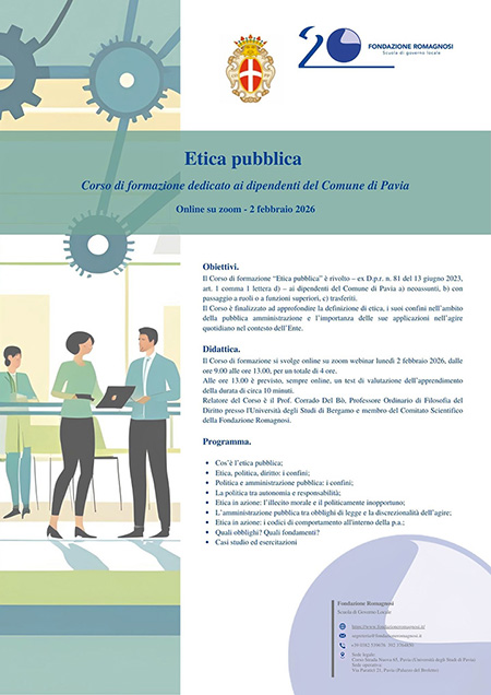 Etica pubblica - Corso di formazione Fondazione Romagnosi