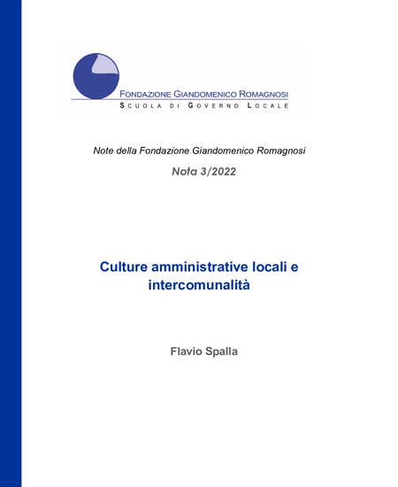Culture amministrative locali e intercomunalità - Nota 3-2022, Fondazione Romagnosi