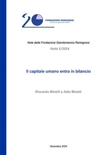 Nota 5/2024 - Il capitale umano entra in bilancio, Note brevi Fondazione Romagnosi