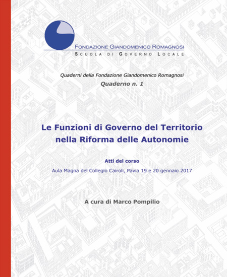 Le Funzioni di Governo del Territorio nella Riforma delle Autonomie.