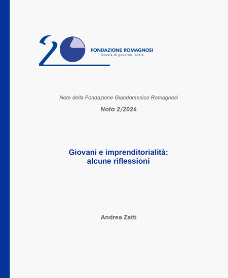 Giovani e imprenditorialità: alcune riflessioni - Nota 2-2026, Fondazione Romagnosi